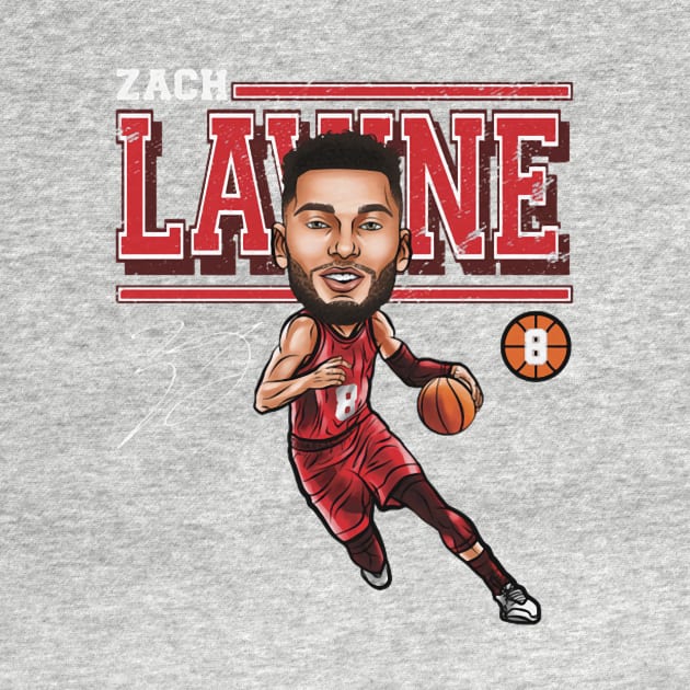 Zach Lavine Chicago Cartoon by Erianna Bee